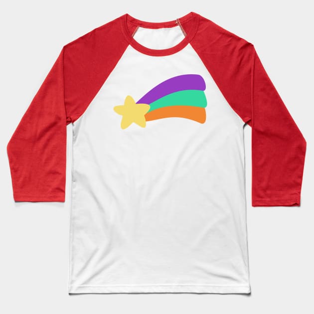 Shooting Star - Mabel's Sweater Collection Baseball T-Shirt by Ed's Craftworks